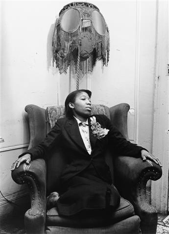 AARON SISKIND (1903-1991) Harlem (man reflected in a mirror) * Harlem (woman wearing a suit and corsage).